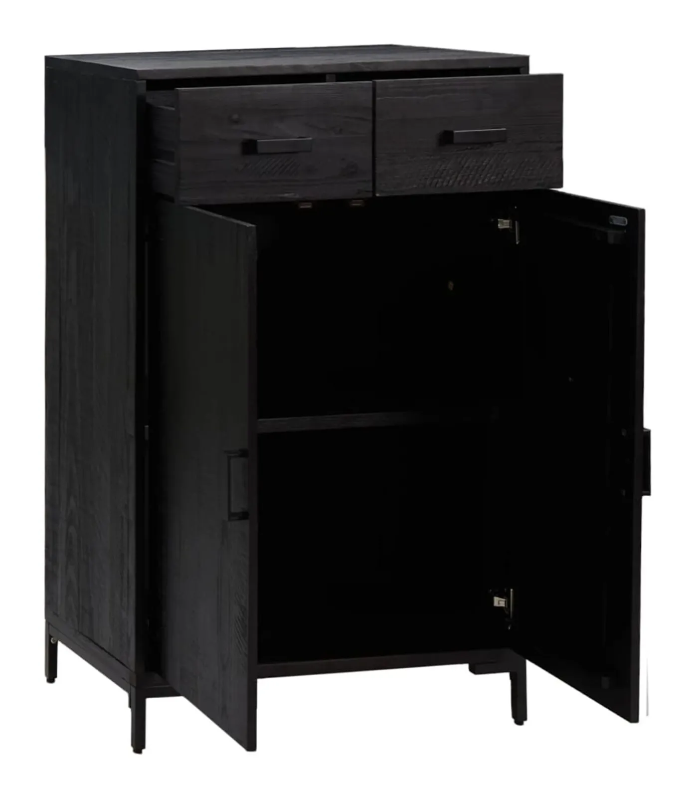 Sale Schoenenkast 75x40x110 cm massief grenenhout zwart Organiseren