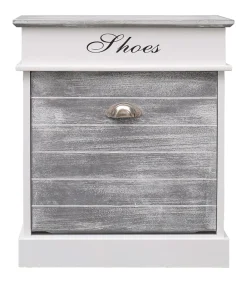 Sale Schoenenkast 50x28x58 cm paulowniahout grijs Organiseren