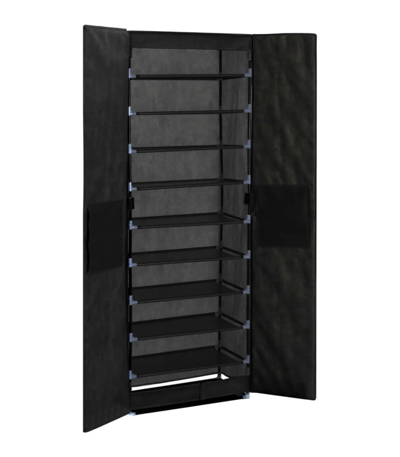 Discount Schoenenkast 60x30x166 cm stof zwart Organiseren