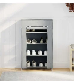Hot Schoenenkast 60,5x30x97 cm vliesvlies grijs Organiseren