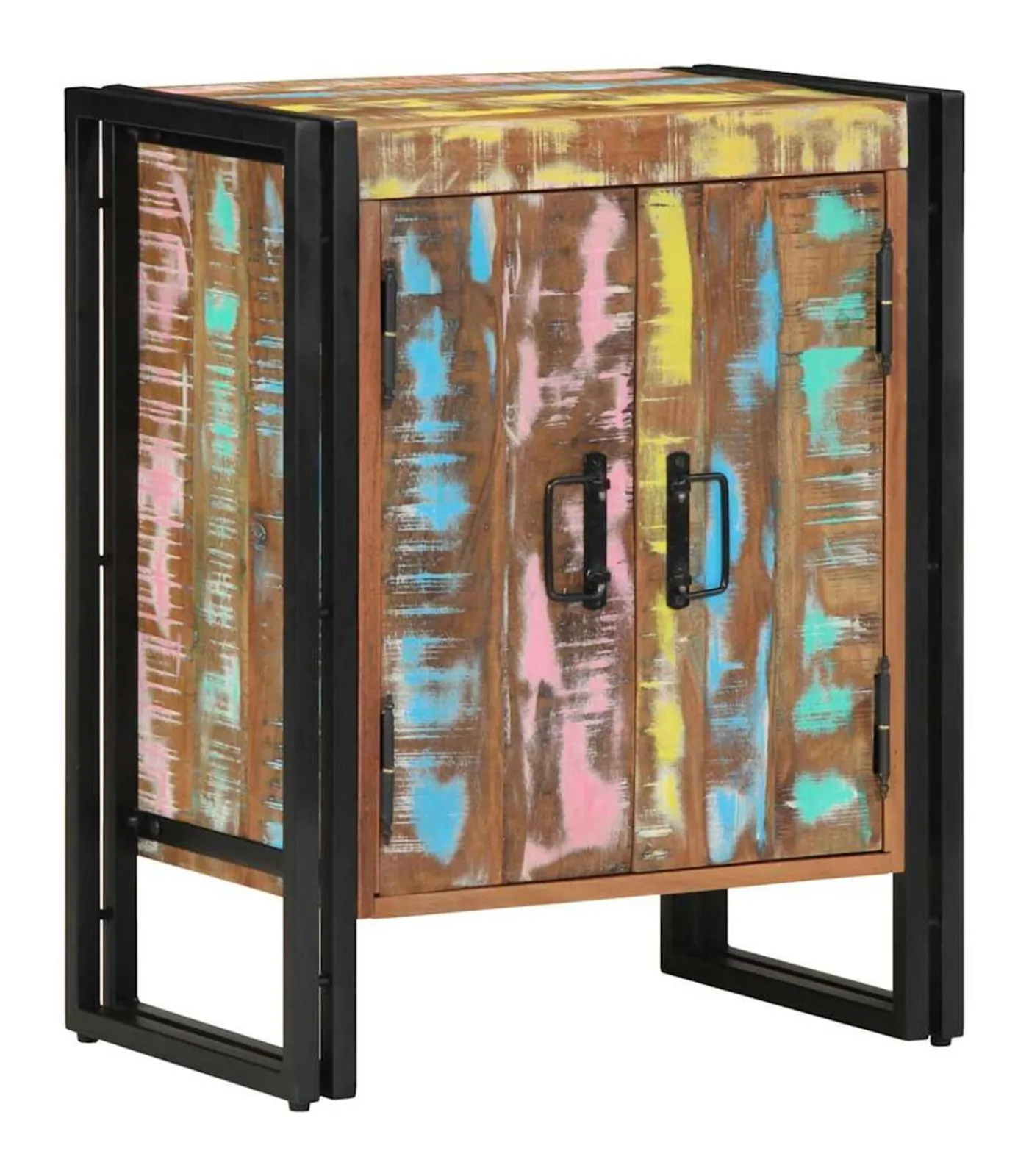 Outlet Schoenenkast Zwart 30 x 30 x 40 cm Massief gerecycled hout Organiseren