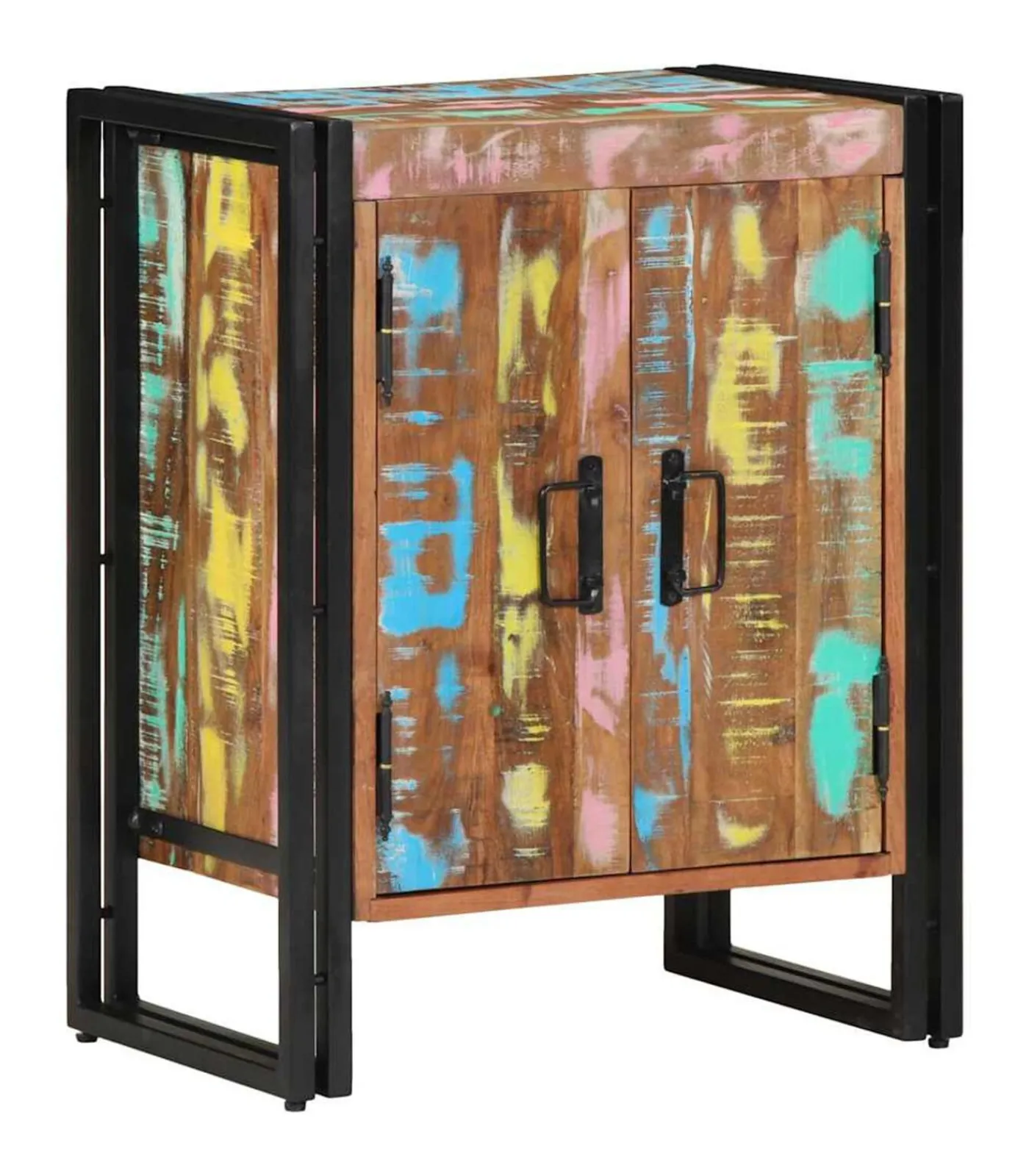 Outlet Schoenenkast Zwart 30 x 30 x 40 cm Massief gerecycled hout Organiseren