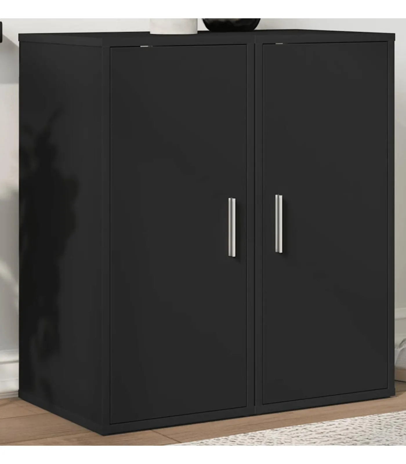 Sale Schoenenkasten 2 st 32x35x70 cm spaanplaat zwart Organiseren