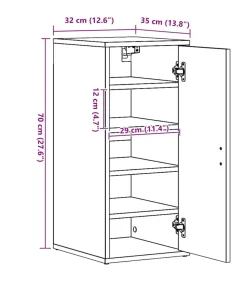 Sale Schoenenkasten 2 st 32x35x70 cm spaanplaat zwart Organiseren