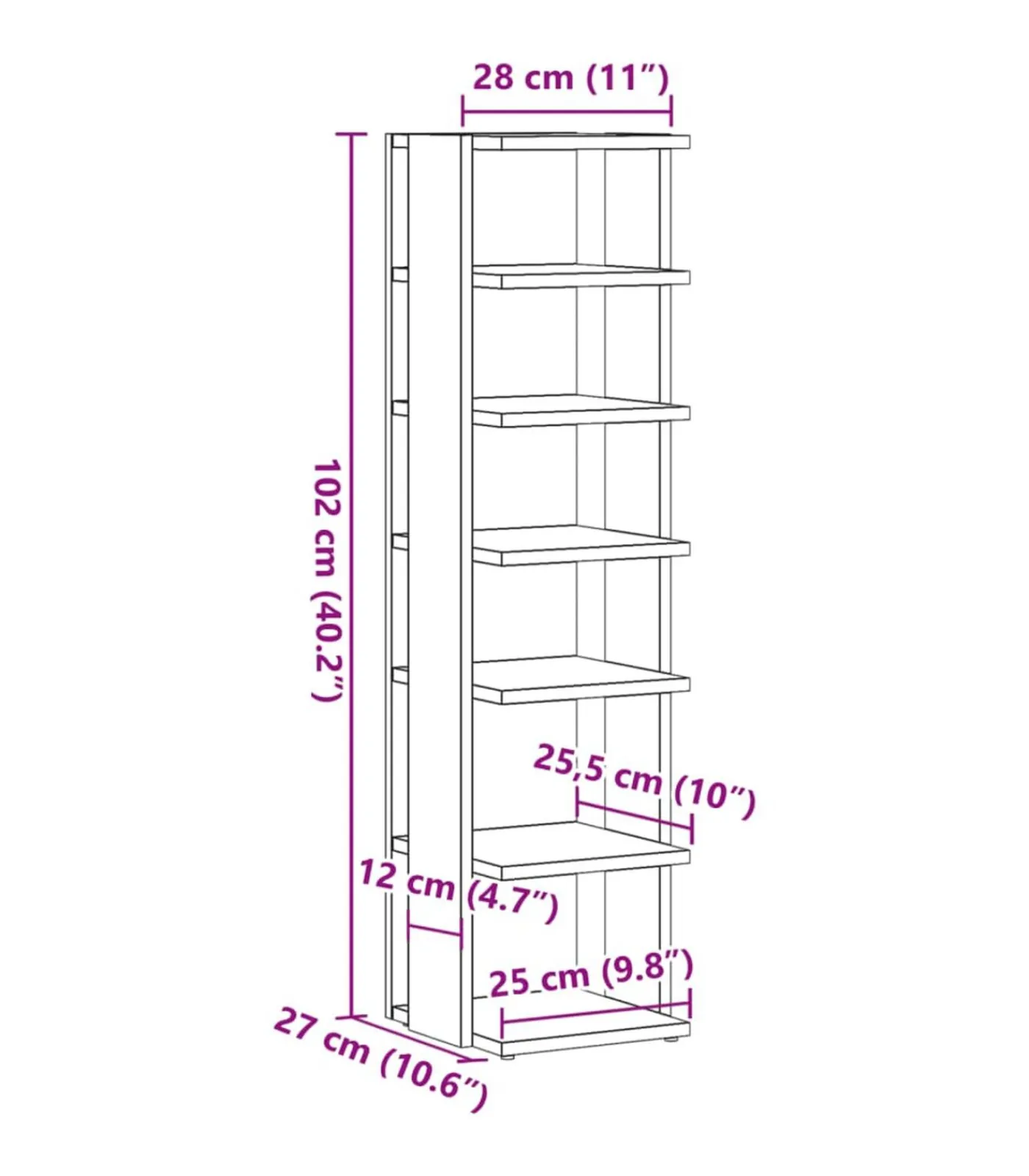 New Schoenenkasten 2 st 28x27x102 cm bewerkt hout oud houtkleurig Organiseren