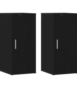 Online Schoenenkasten 32x35x70 cm spaanplaat 2 st zwart eikenkleurig Organiseren