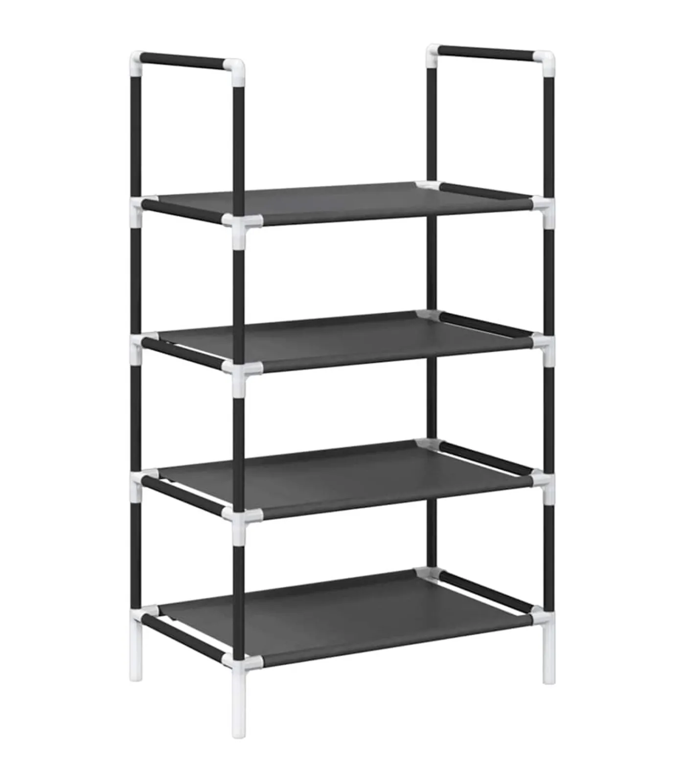 New Schoenenrek 4-laags 44x28x77 cm nonwoven stof zwart Organiseren