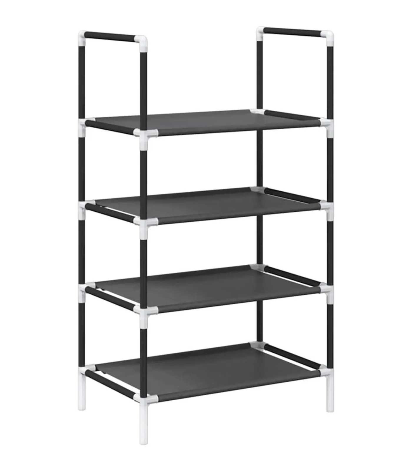 New Schoenenrek 4-laags 44x28x77 cm nonwoven stof zwart Organiseren