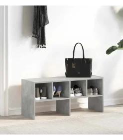 Clearance Schoenenrek stapelbaar 89,5x30x40 cm betongrijs Organiseren