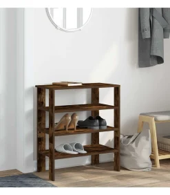 New Schoenenrek 61x32x70 cm bewerkt hout gerookt eikenkleurig Organiseren