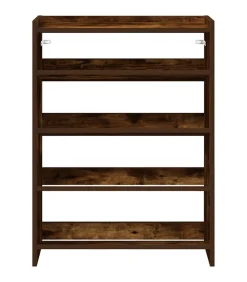 Hot Schoenenrek 60x25x81 cm bewerkt hout gerookt eikenkleurig Organiseren