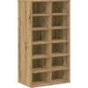 Best Schoenenrek 54x34x100,5 cm bewerkt hout artisanaal eikenkleur Organiseren