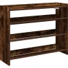 Hot Schoenenrek 80x25x62 cm bewerkt hout gerookt eikenkleurig Organiseren