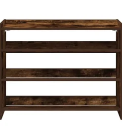 Hot Schoenenrek 80x25x62 cm bewerkt hout gerookt eikenkleurig Organiseren