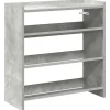 Schoenenrek 60x25x62 cm bewerkt hout betongrijs Organiseren