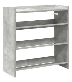 Schoenenrek 60x25x62 cm bewerkt hout betongrijs Organiseren