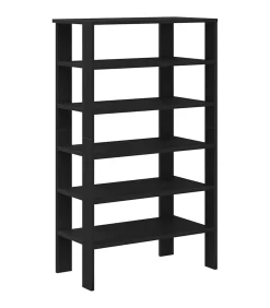 Discount Schoenenrek 61x32x105 cm bewerkt hout zwart Organiseren