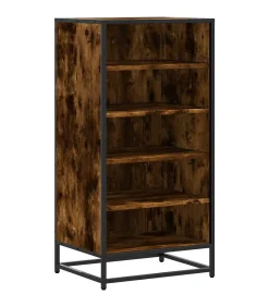 Schoenenrek 48x38x97,5 cm bewerkt hout gerookt eikenkleurig Organiseren