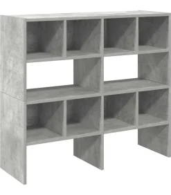 Clearance Schoenenrekken 2 st stapelbaar 89,5x30x40 cm betongrijs Organiseren