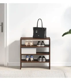 Hot Schoenenrekken 2 st stapelbaar 60x30x30,5 cm bruin eikenkleur Organiseren