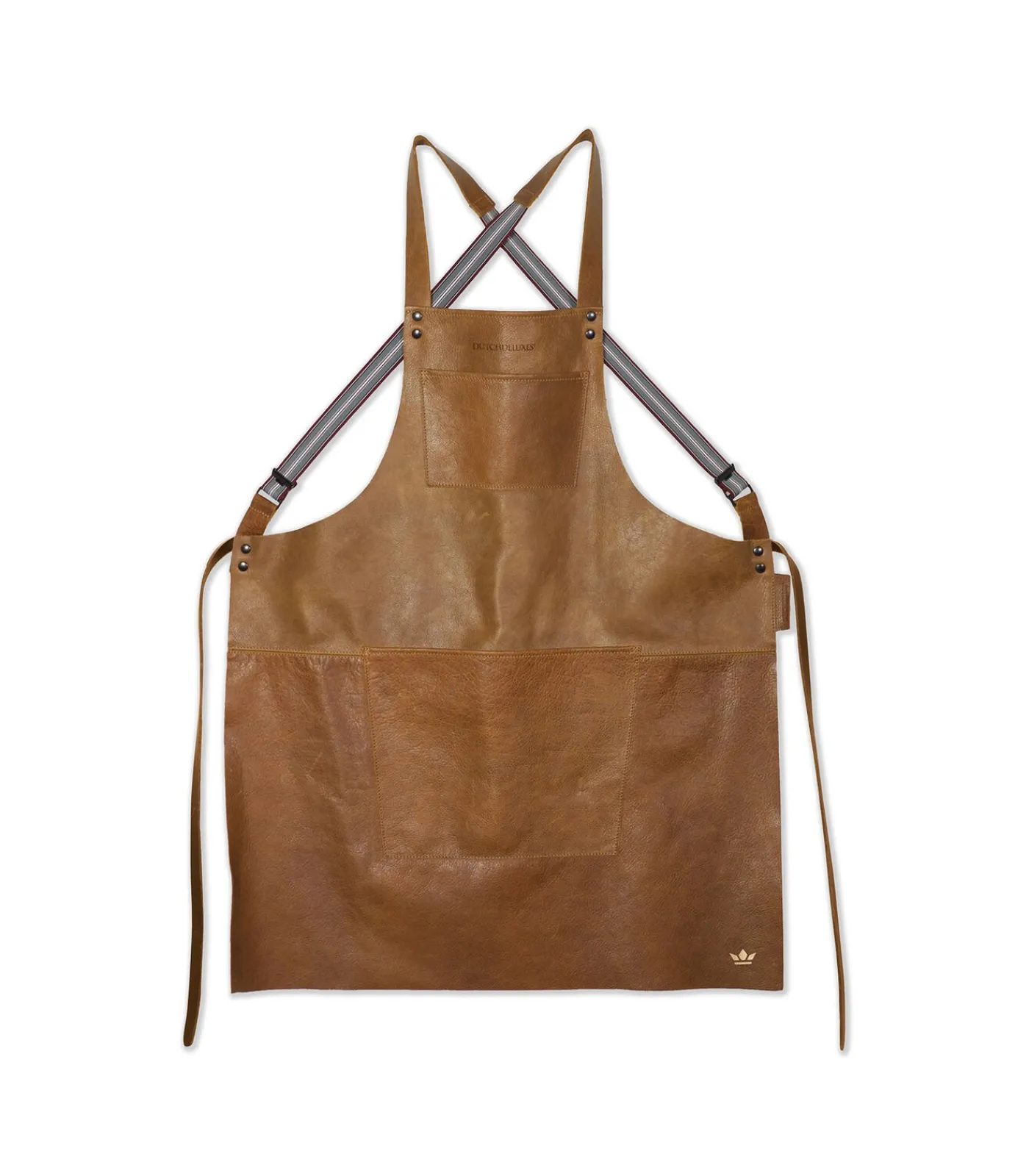 New Schort - Handgemaakt - Met Bretels - Uniek - Horeca - Vintage Cognac Keuken- & Tafellinnen