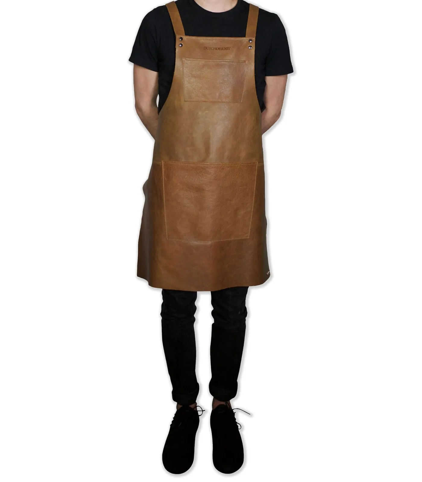 New Schort - Handgemaakt - Met Bretels - Uniek - Horeca - Vintage Cognac Keuken- & Tafellinnen