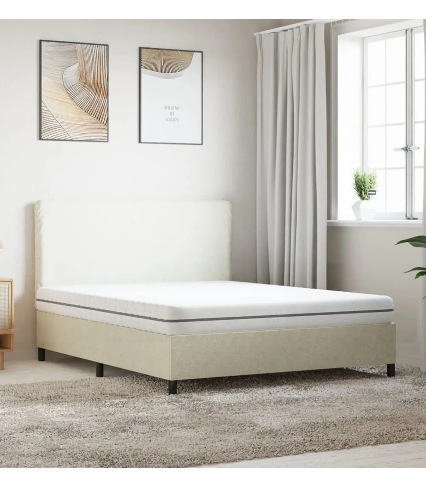 Online Schuimmatras middelzacht 160x200 cm Matrasbeschermer