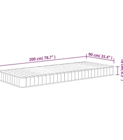 Best Schuimmatras middelzacht 90x200 cm Matrasbeschermer