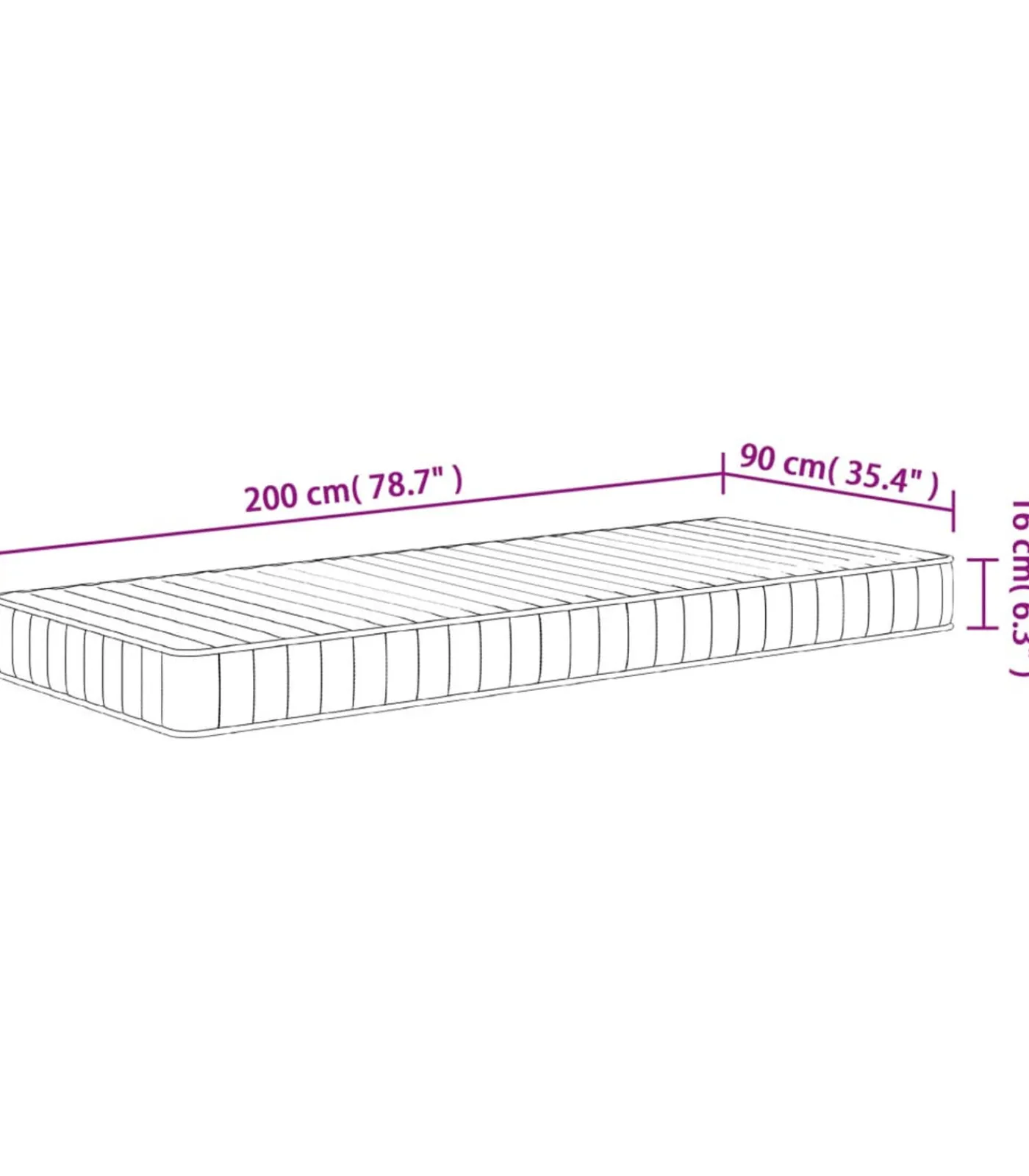 Best Schuimmatras middelzacht 90x200 cm Matrasbeschermer