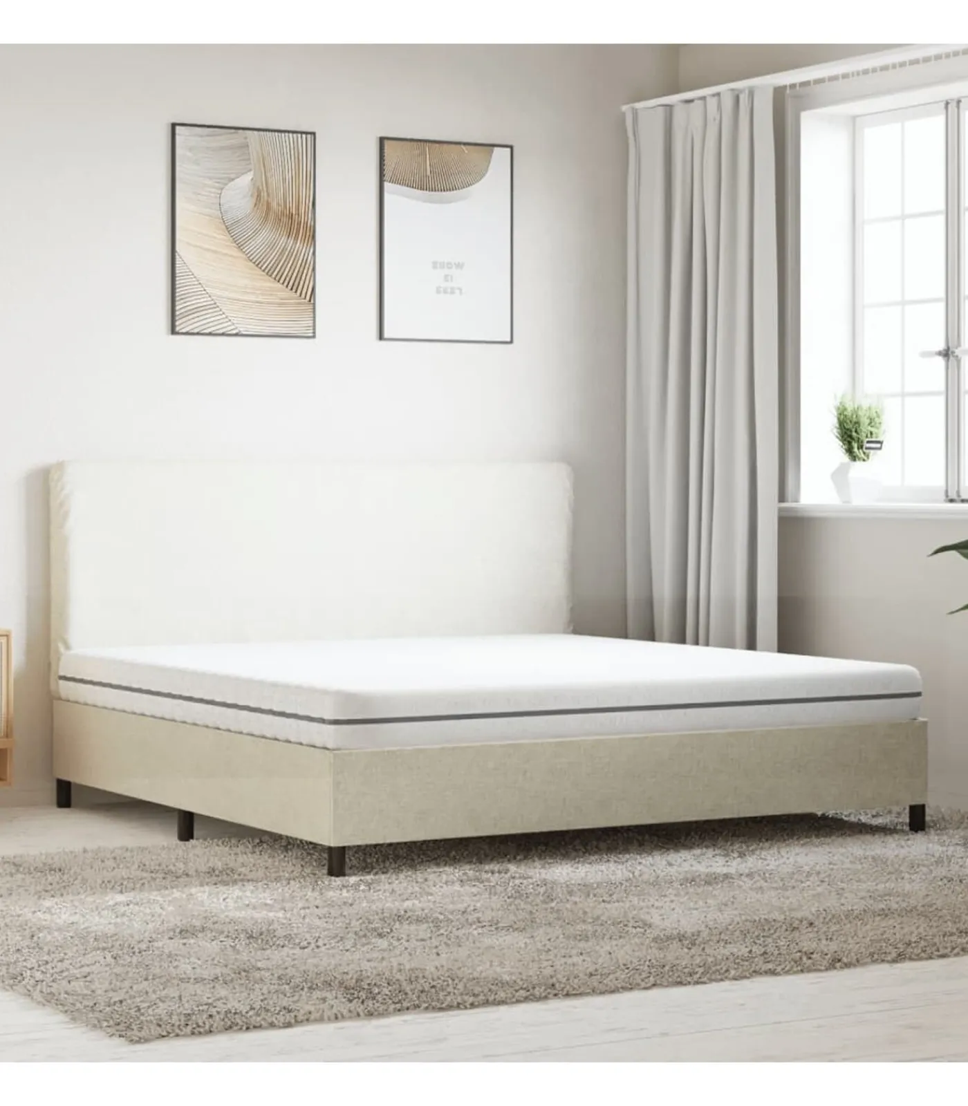 Best Schuimmatras middelzacht 180x200 cm Matrasbeschermer