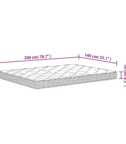 Outlet Schuimmatras middelzacht 140x200 cm Matrasbeschermer