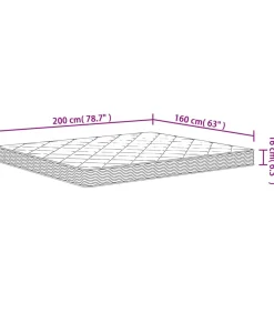 Hot Schuimmatras middelzacht 160x200 cm Matrasbeschermer