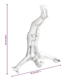 Discount Sculptuur Zilver 22 x 8 x 25 cm Aluminium Decoratie