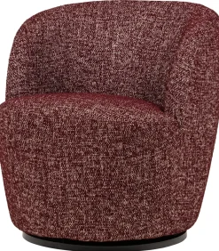 Sale Serra Draaifauteuil - Melange Stof - Bordeauxrood - 68x70x77 Zetels