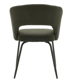 Sale Set van 2 FLAVIA stoelen van groene lusstof Stoelen