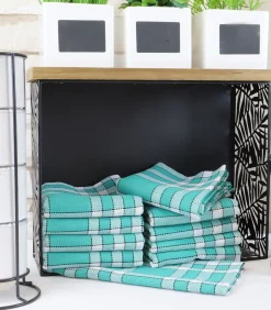 Hot Set van 2 grote katoenen geruite servetten NELLY Keuken- & Tafellinnen