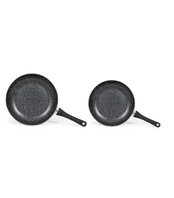 Best Set van 2 koekenpannen met steenmotief Potten & Pannen