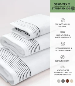 Set van 6 Premium Handdoeken PURE ELEGANCE (2-30x50cm, 2-50x100cm, 2-70x140cm) Badset