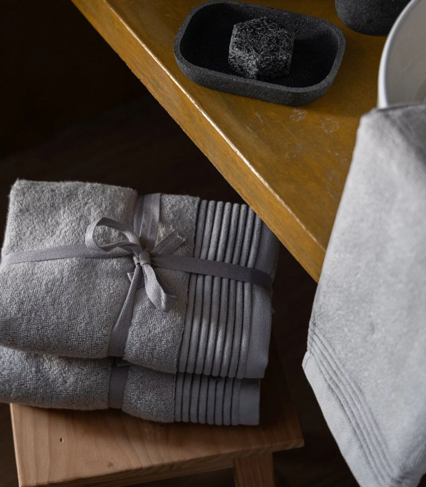 Clearance Set van 6 Premium Handdoeken SILVER MIST (2-33x50cm, 2-50x100cm, 2-100x150cm) Badset