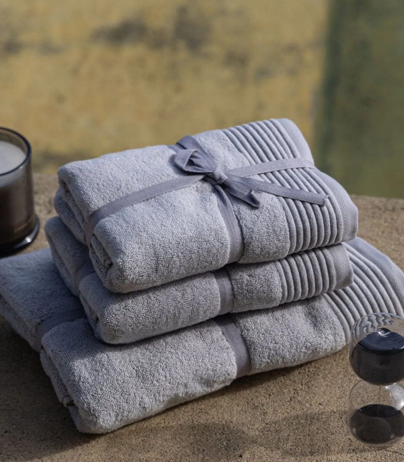 Clearance Set van 6 Premium Handdoeken SILVER MIST (2-33x50cm, 2-50x100cm, 2-100x150cm) Badset