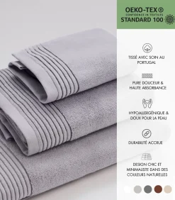 Clearance Set van 6 Premium Handdoeken SILVER MIST (2-33x50cm, 2-50x100cm, 2-100x150cm) Badset