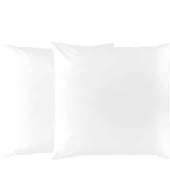 Set van 2 witte katoenen tergal-kussenslopen Kussenslopen