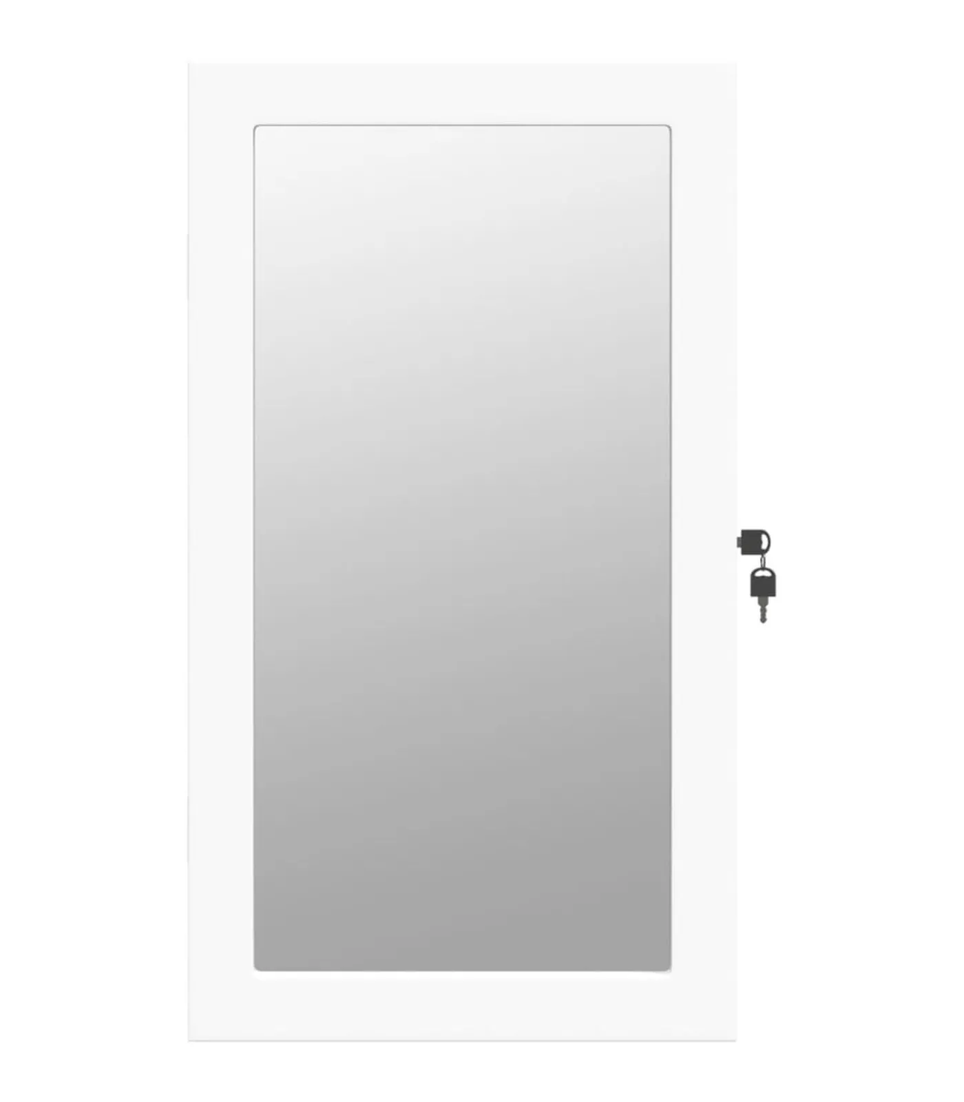 Best Sieradenkast met spiegel en LED wandgemonteerd wit Spiegels