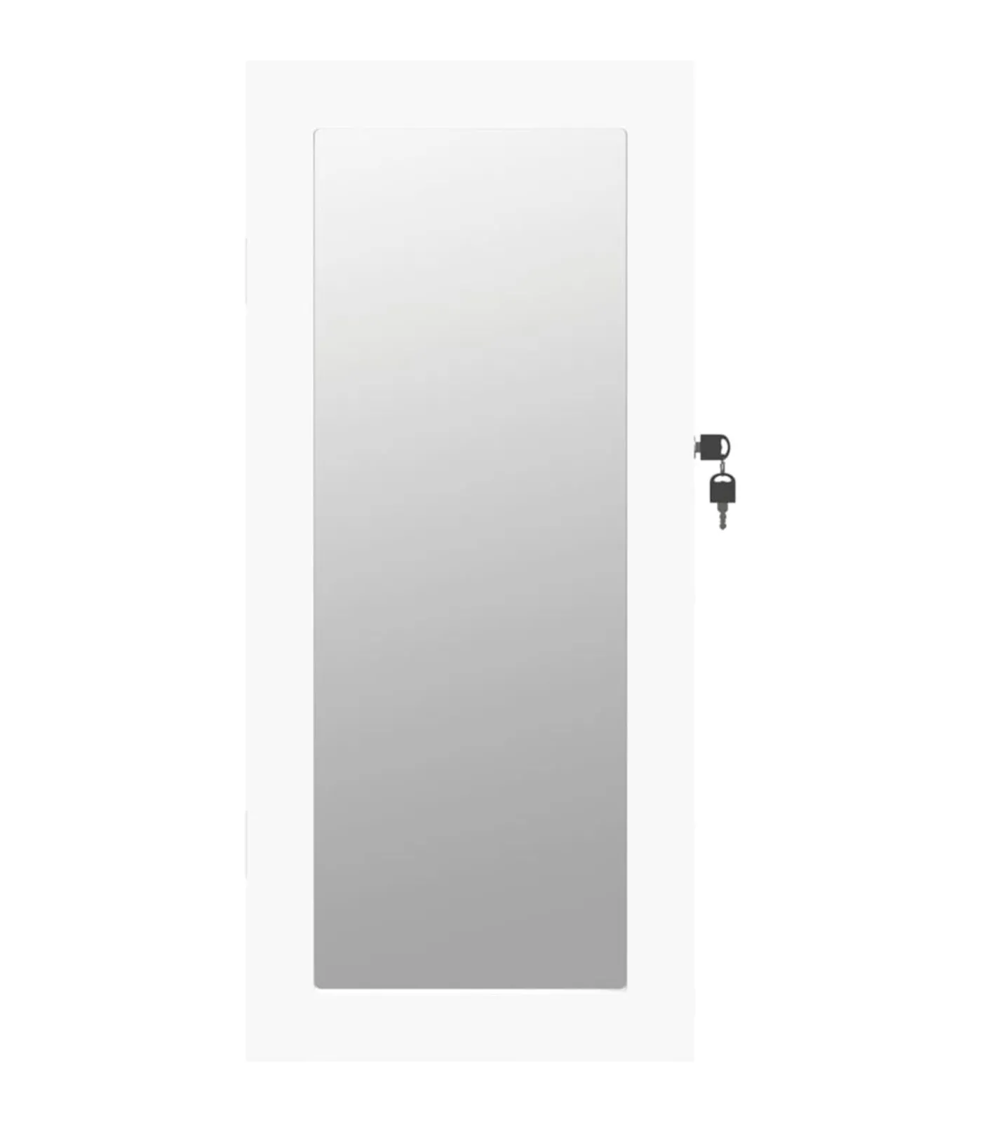 Outlet Sieradenkast met spiegel wandgemonteerd 30x8,5x67 cm wit Spiegels