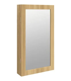 Discount Sieradenkast met spiegel en LED wandgemonteerd Spiegels