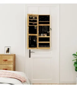 Clearance Sieradenkast met spiegel en LED wandgemonteerd Spiegels