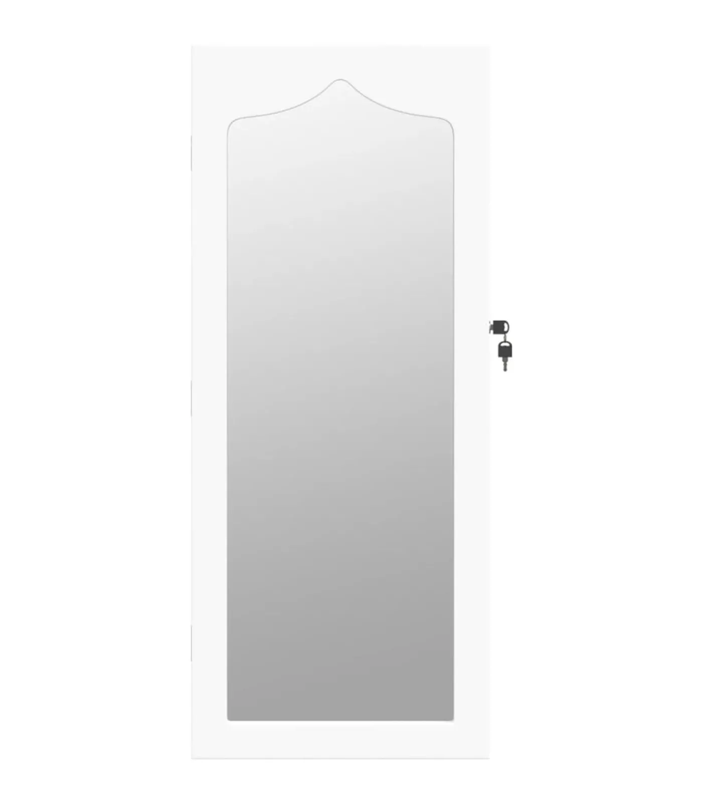 Clearance Sieradenkast met spiegel wandgemonteerd 37,5x10x90 cm wit Spiegels