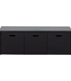 Outlet Silke Kistbank Met Lades - Grenen - Diepzwart - 36x120x50 Organiseren