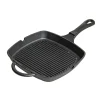 Outlet Skillet - Grillpan - Gietijzer - 23 x 23 cm - zonder anti-aanbaklaag Potten & Pannen