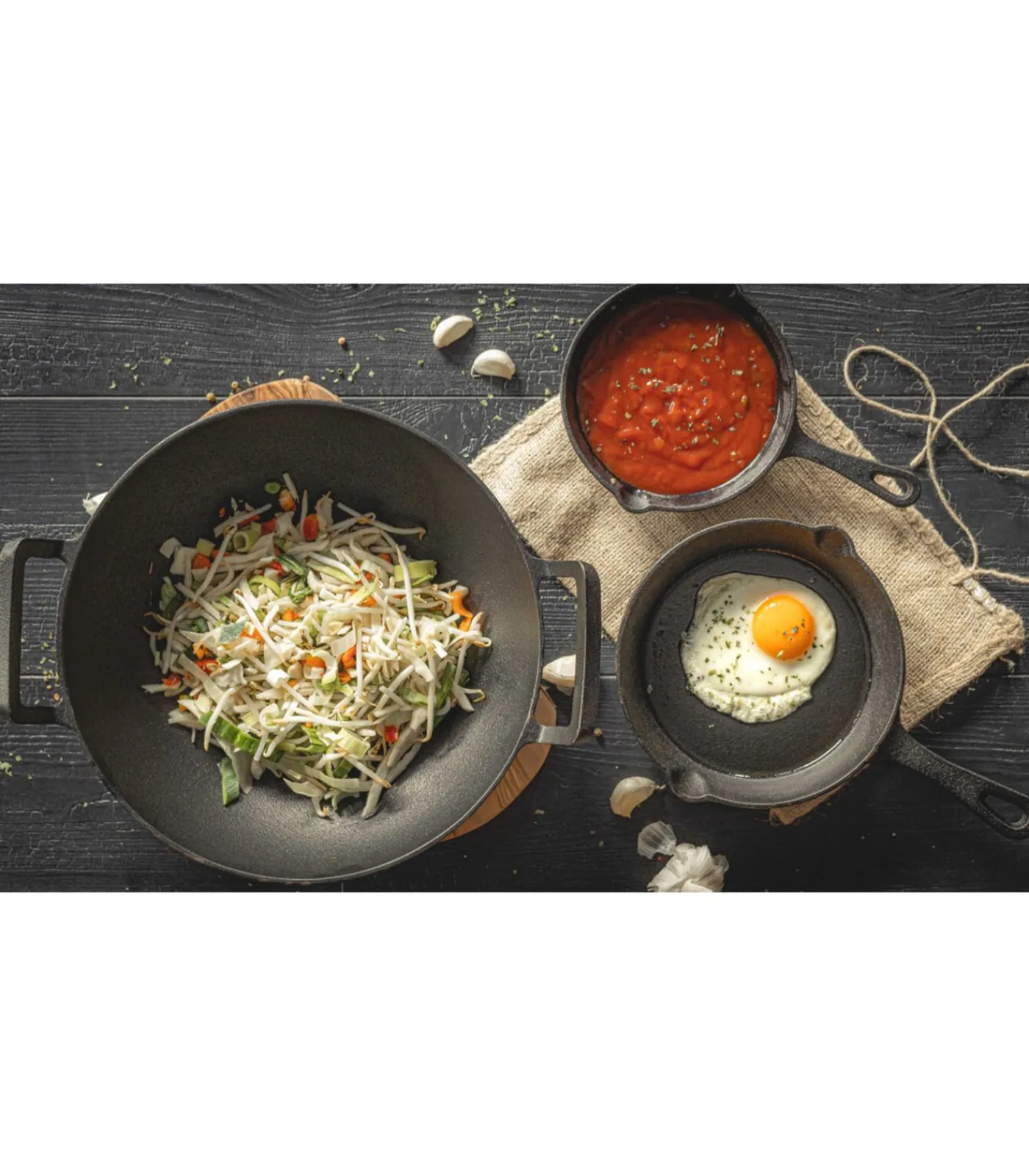 New Skillet - Koekenpan - Gietijzer - ø 20 cm - zonder anti-aanbaklaag Potten & Pannen